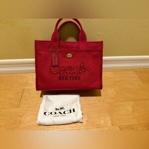 Coach Red Structured Tote Bag Year of the Snake